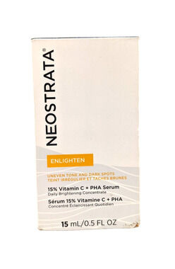 Neostrata Enlighten 15% Vitamin C + PHA Brightening Face Serum 15 ml, New in Box